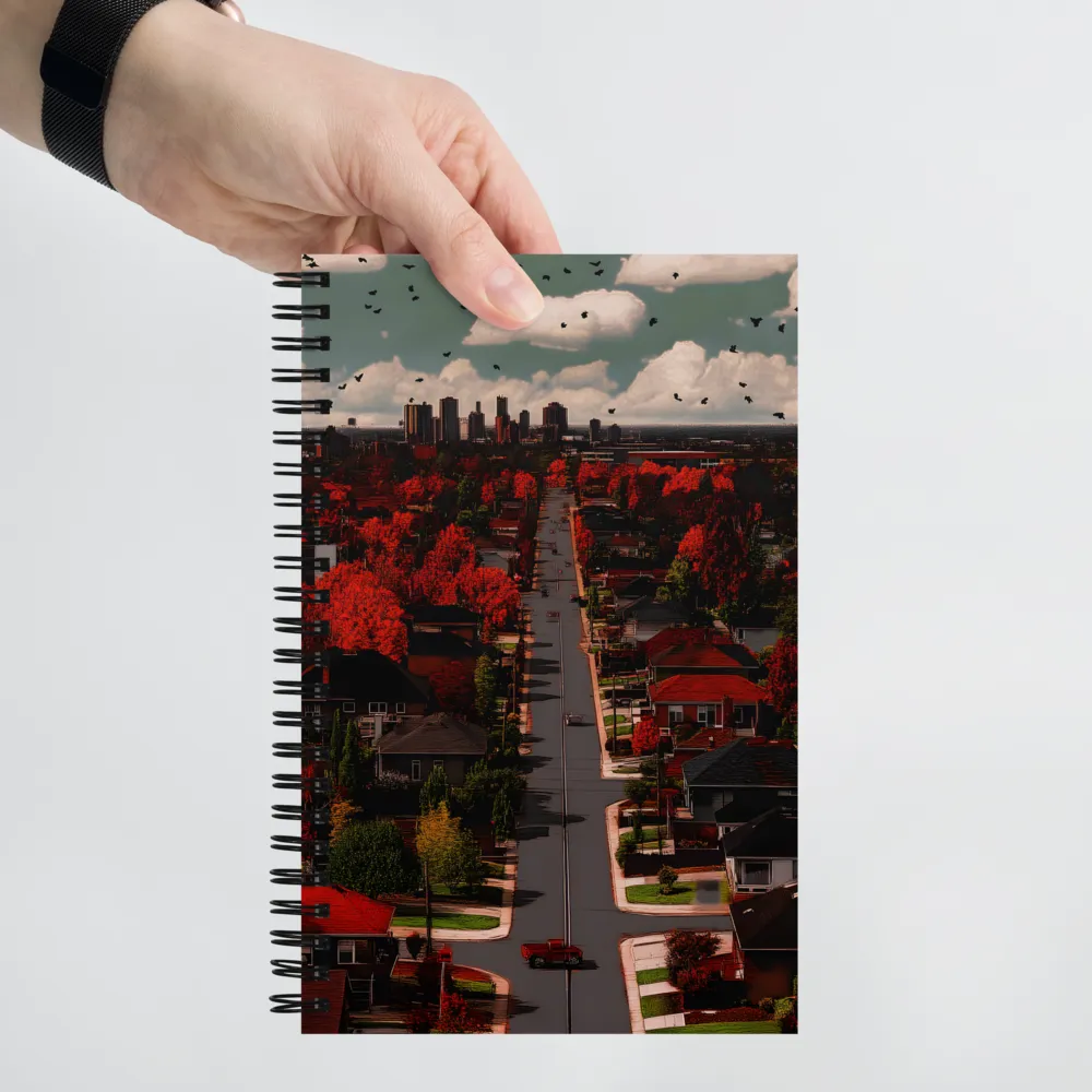 Urban Serenade: A Dusk Reflection | Spiral Notebook