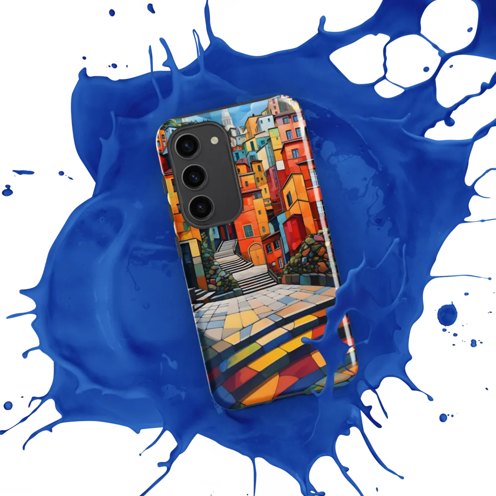 Vibrant Village: A Cubist Journey