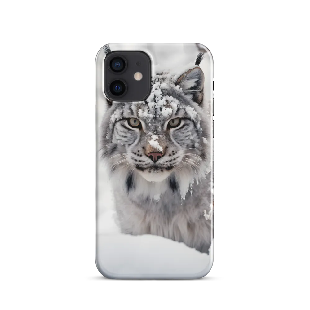 Whispers of Winter: The Lynx in Snow | Phone Case |  12 | Snap Case | Glossy