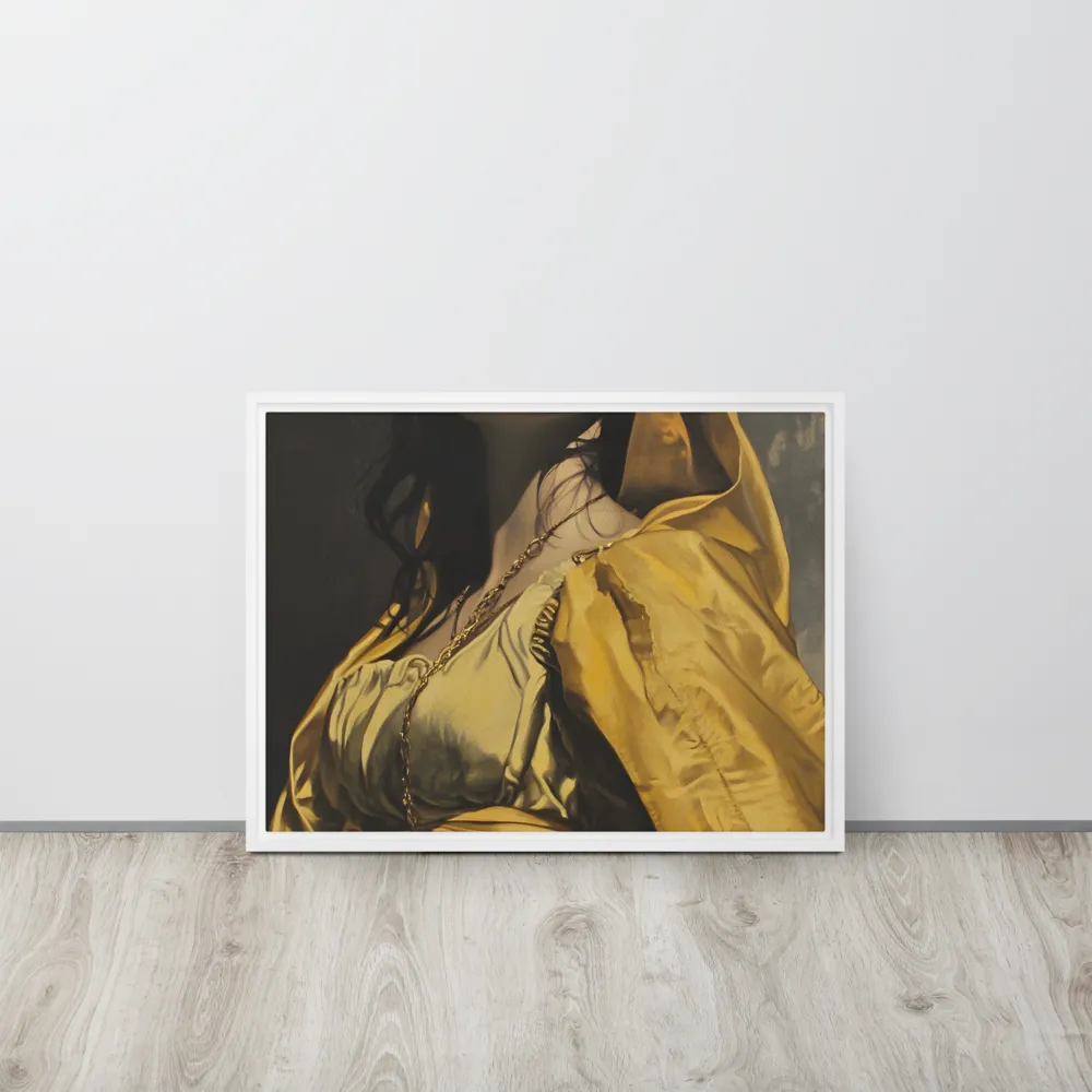 Veiled Confidence | Canvas with White Frame | 18″×24″