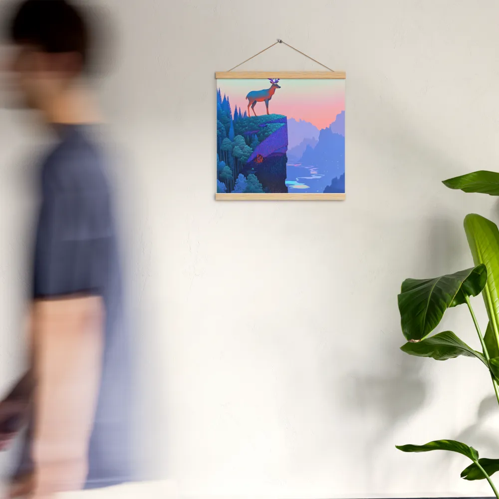 Majestic Refuge | Poster With Oak Wood Hanger | 16″×16″