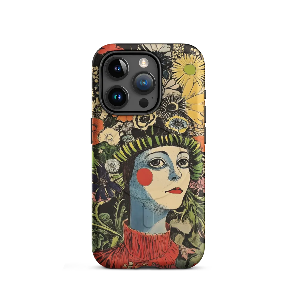 Floral Whimsy: A Portrait of Nature's Embrace | Phone Case |  15 Pro | MagSafe® Tough Case | Matte