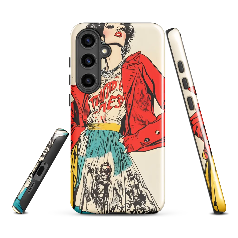 Vibrant Elegance: A Pop Art Fashion Statement | Phone Case |  S24 Plus | Tough Case | Glossy