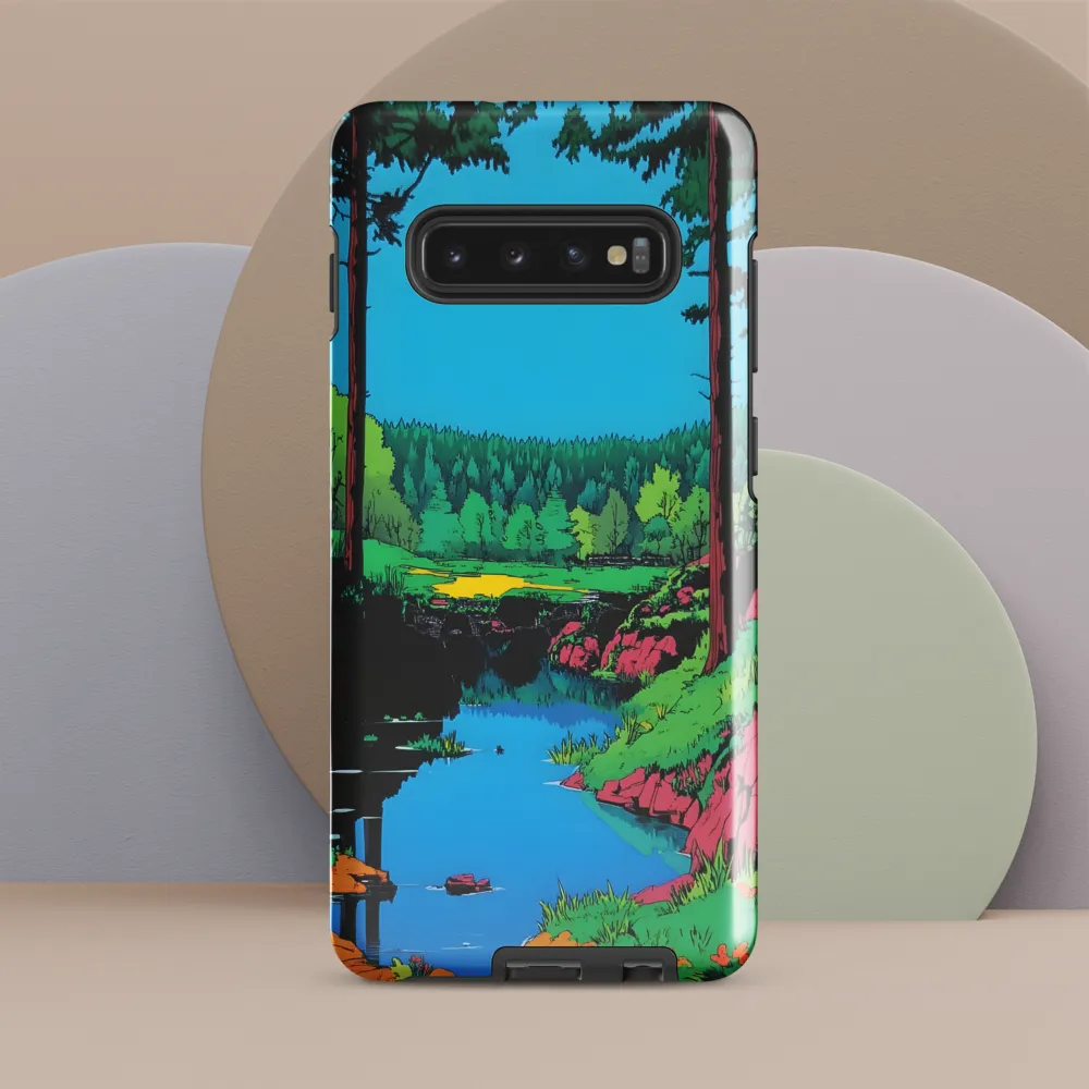 Tranquil Reflections: A Vibrant Landscape | Phone Case |  S10 Plus | Tough Case | Glossy