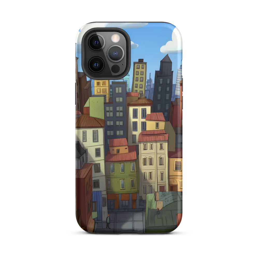 Urban Symphony: A Colorful Cityscape | Phone Case |  12 Pro Max | Tough Case | Matte