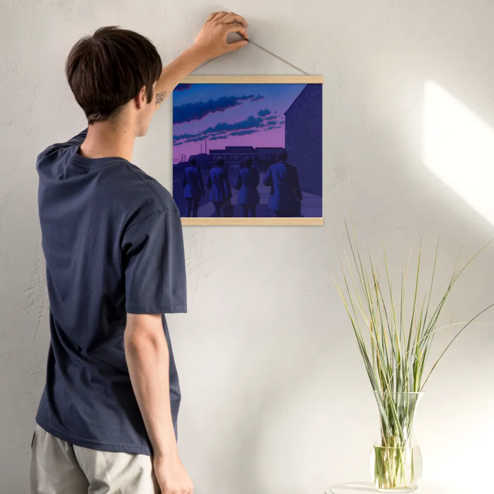 The Twilight Stroll | Poster With Oak Wood Hanger | 16″×16″