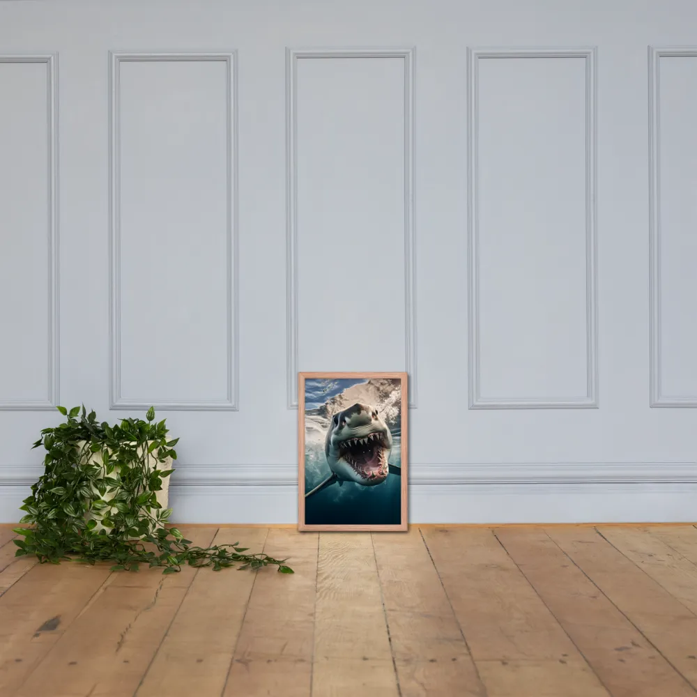 Fierce Majesty of the Ocean | Poster with Red oak Frame | 12″×18″