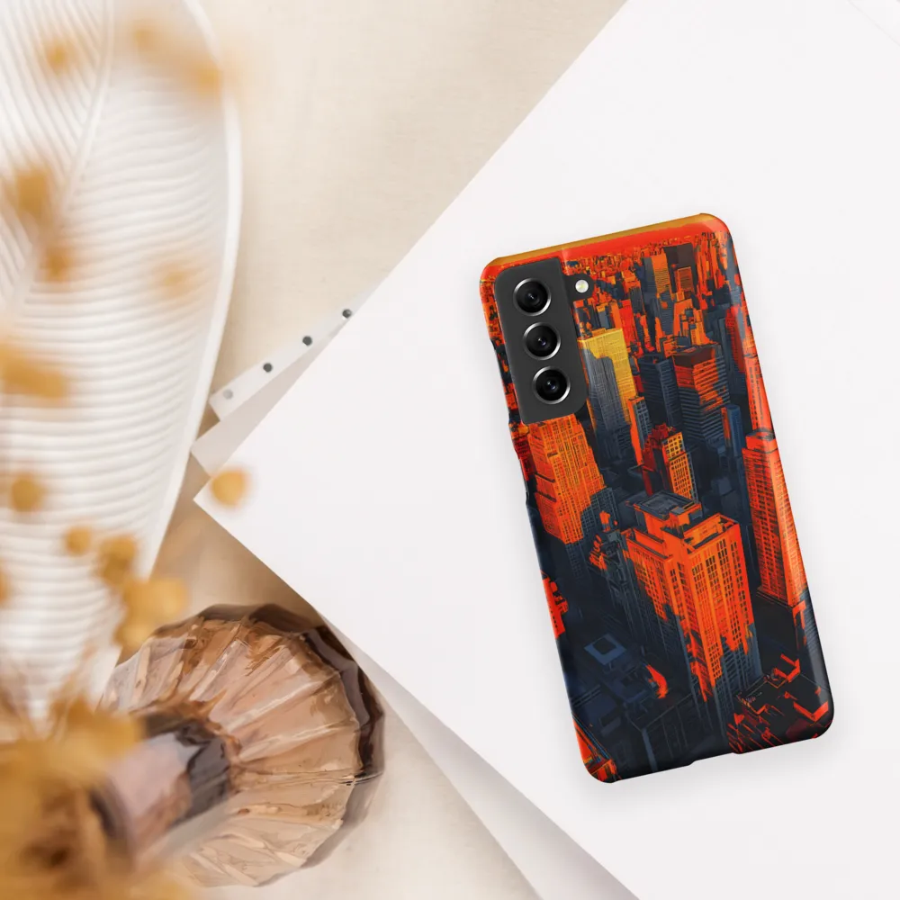 Urban Dawn: A Digital Ode to Skyscrapers | Phone Case |  S21 | Snap Case | Matte