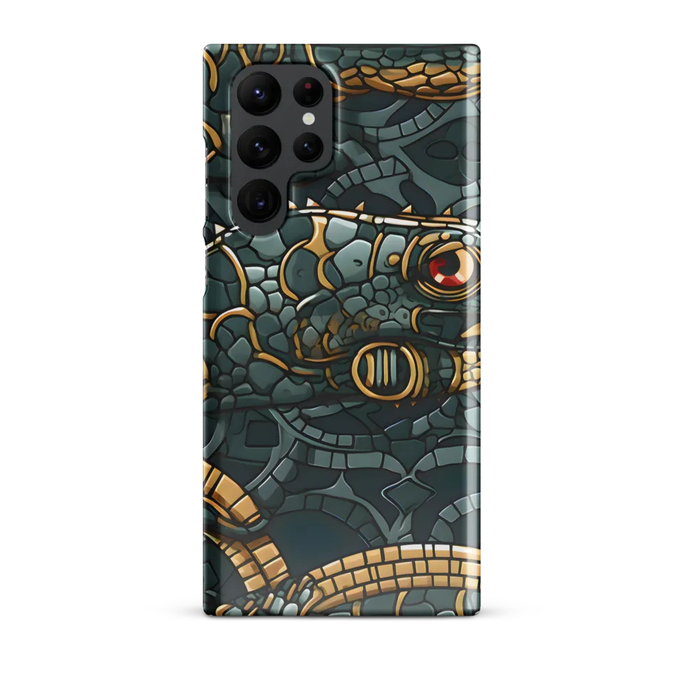 Reptilian Elegance: A Digital Art Nouveau Tapestry