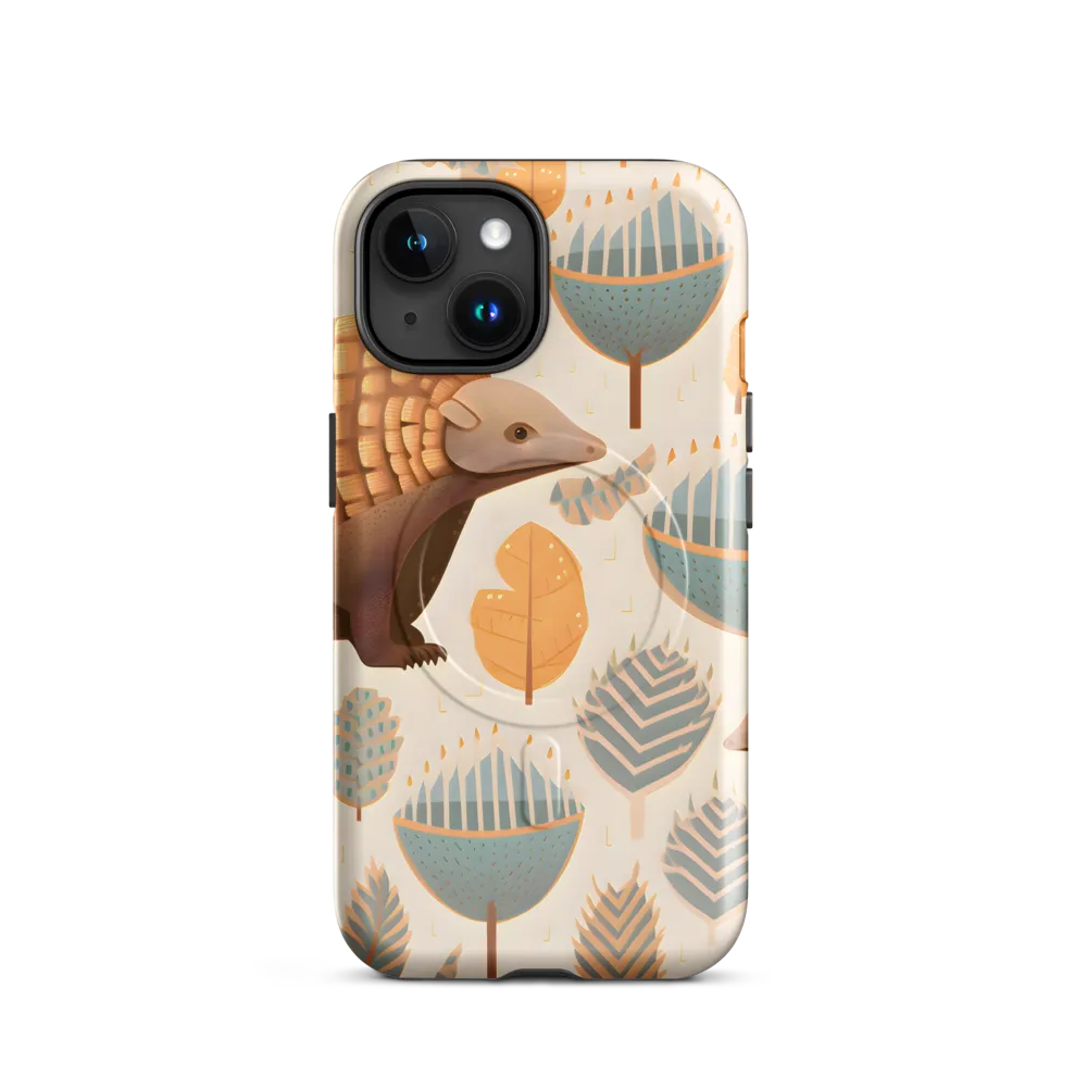 Pangolins in a Whimsical Habitat | Phone Case |  15 | MagSafe® Tough Case | Glossy