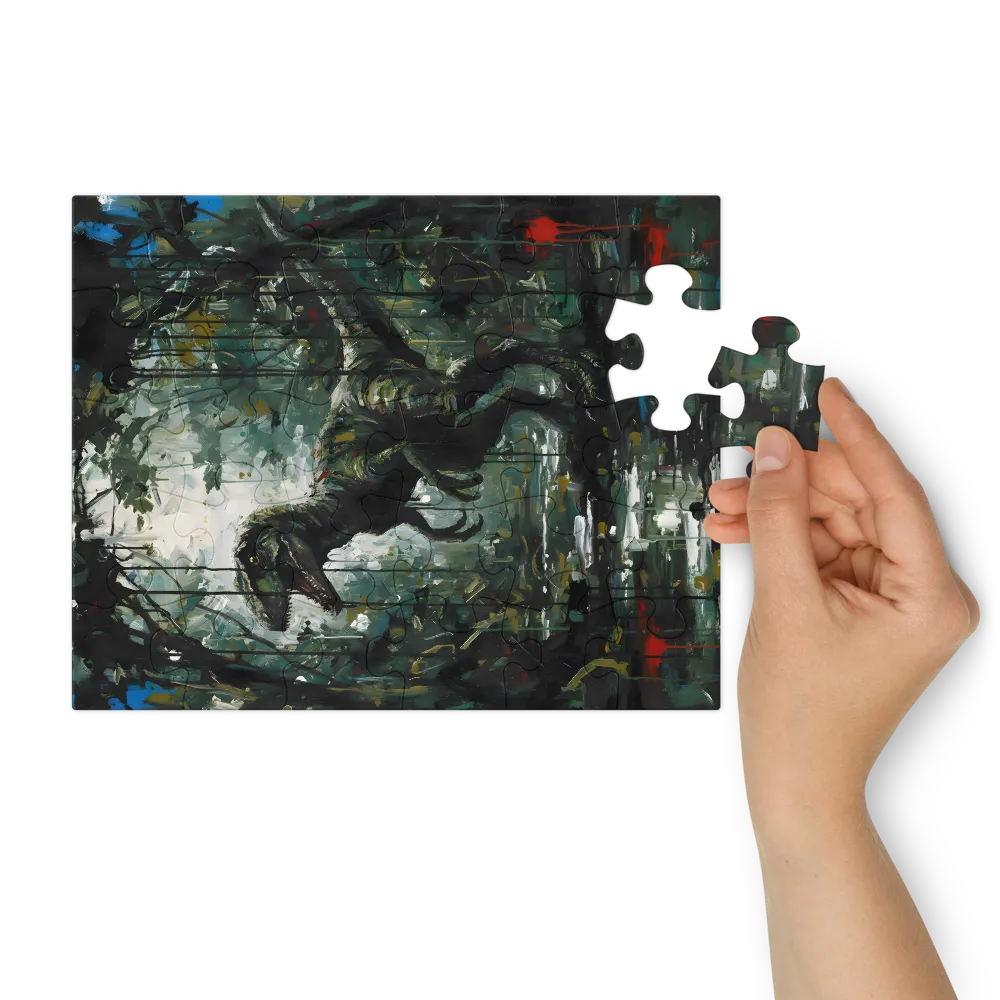 Jungle Raptor 
 Jigsaw Puzzle in Tin Box