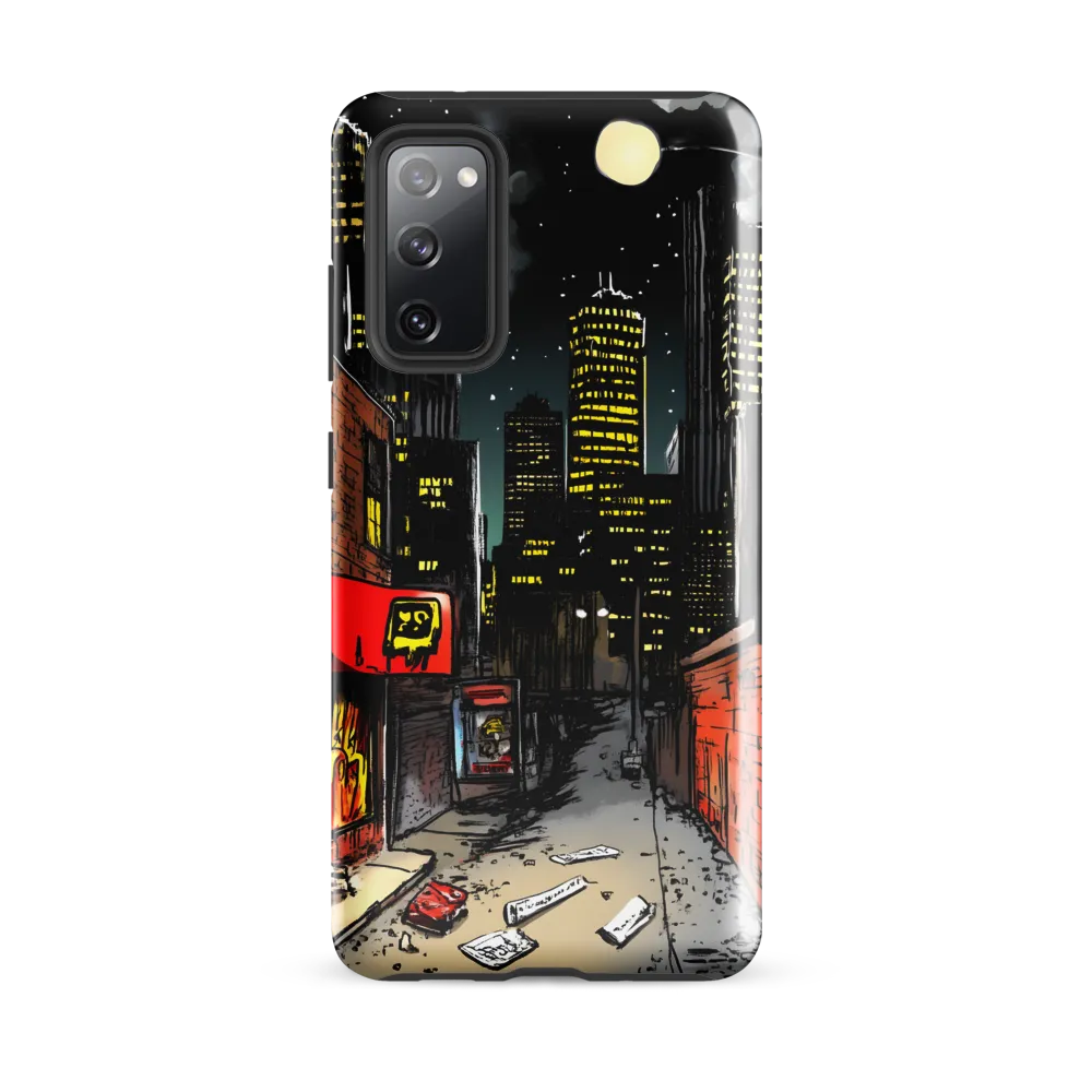 Nocturnal Cityscape: The Hidden Alley | Phone Case |  S20 FE | Tough Case | Glossy