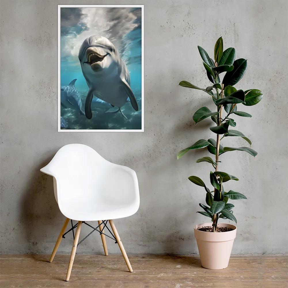 Beneath the Waves: A Dolphin's Dance