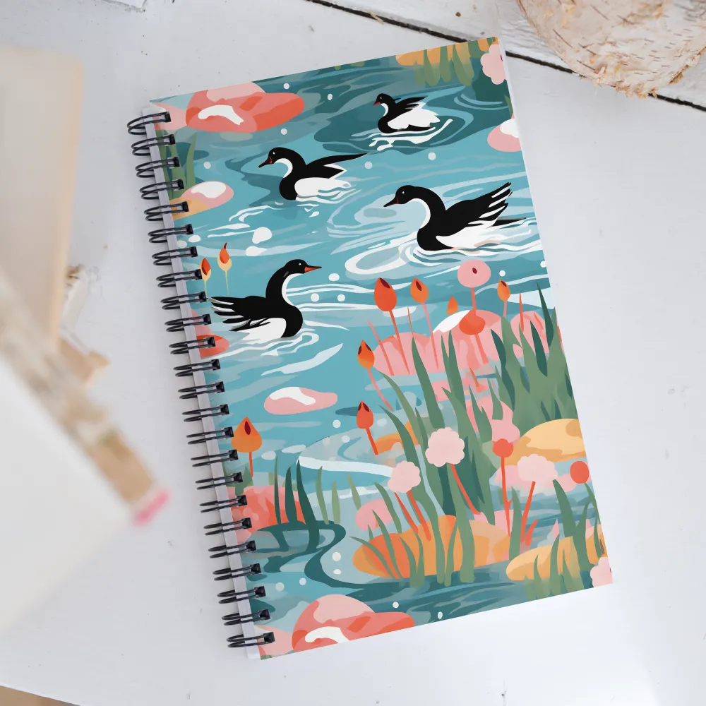 Serenity in Aquatic Harmony | Spiral Notebook