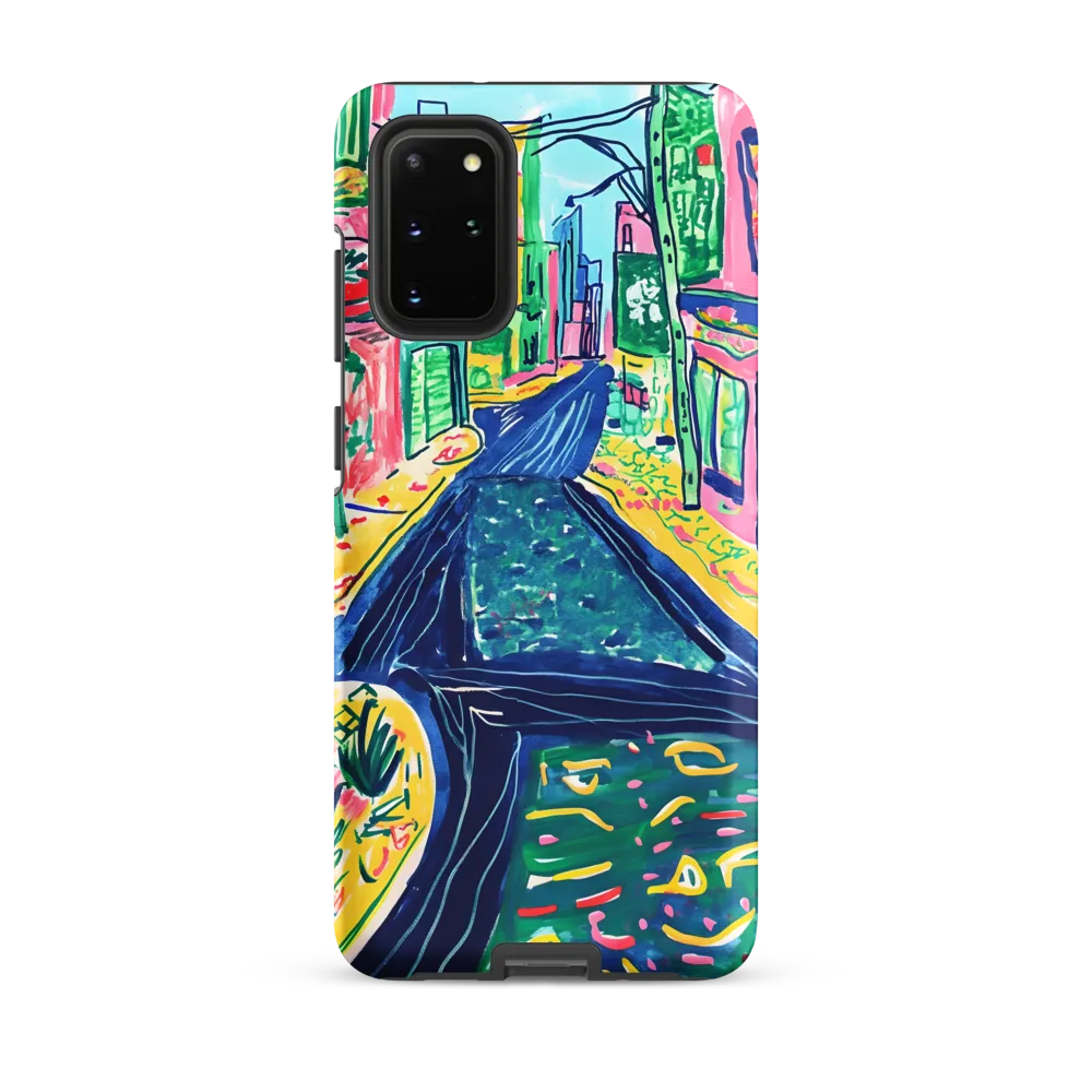 Dreamy Street in Vibrant Hues