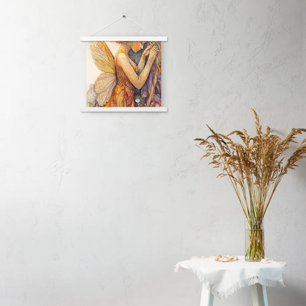 Whispers of the Frosted Meadow | Poster With White Wood Hanger | 14″×14″