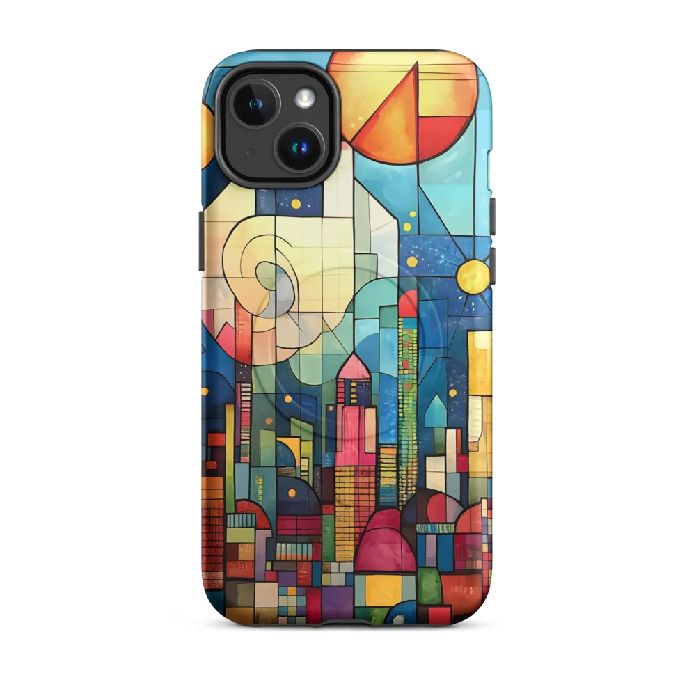 Geometric Harmony: A Vibrant Cityscape