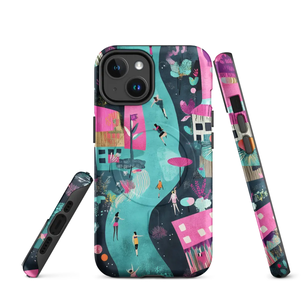 Whimsical Journey Through a Vibrant Landscape | Phone Case |  14 | MagSafe® Tough Case | Matte