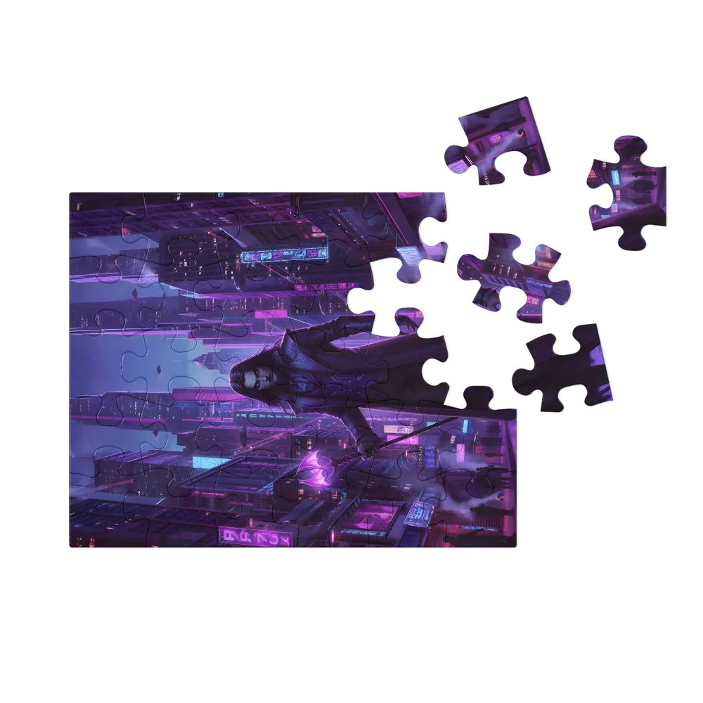 Neon Night Vampire 
 Jigsaw Puzzle in Tin Box
