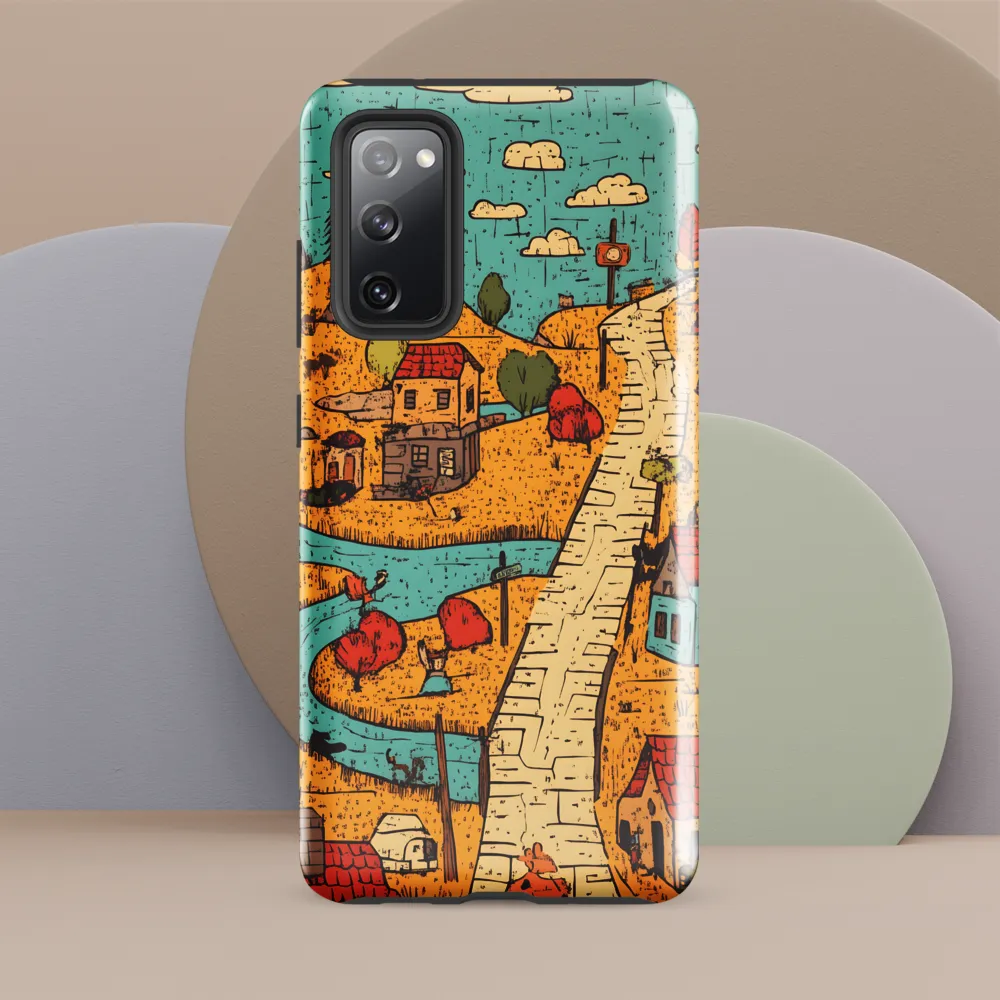 Whimsical Village Landscape