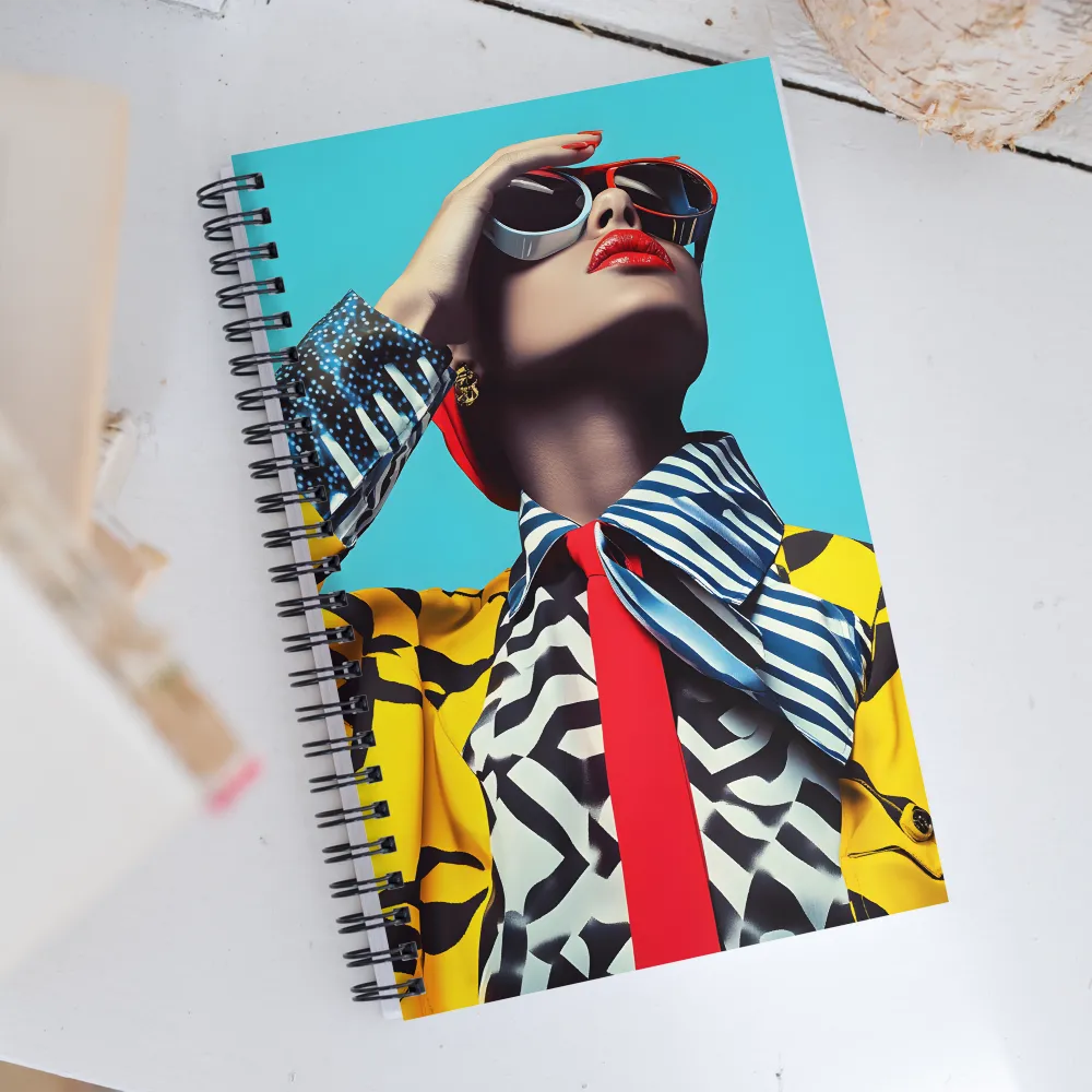 Chic Confidence in Bold Patterns | Spiral Notebook