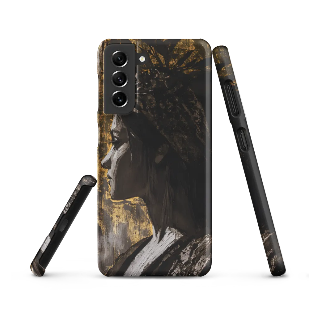Golden Elegance: A Modern Profile Portrait