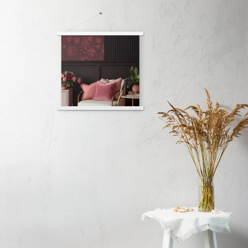 Elegance in Contrast: A Modern Interior Design | Poster With White Wood Hanger | 18″×18″