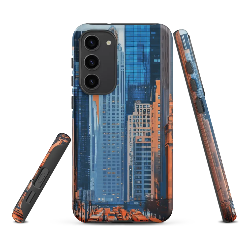 Urban Symphony in Blue and Orange