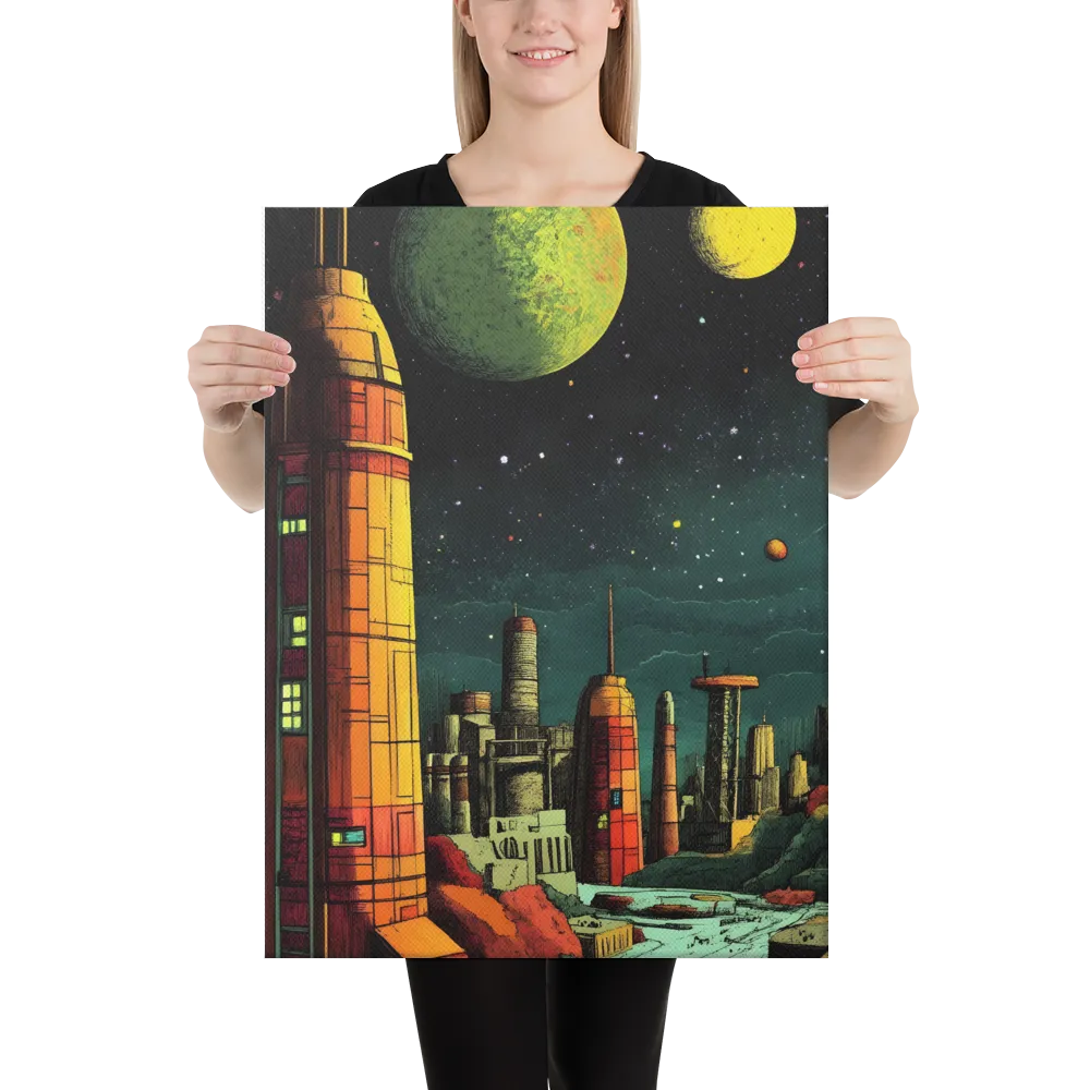 Cosmic Cityscape | Canvas | 18″×24″