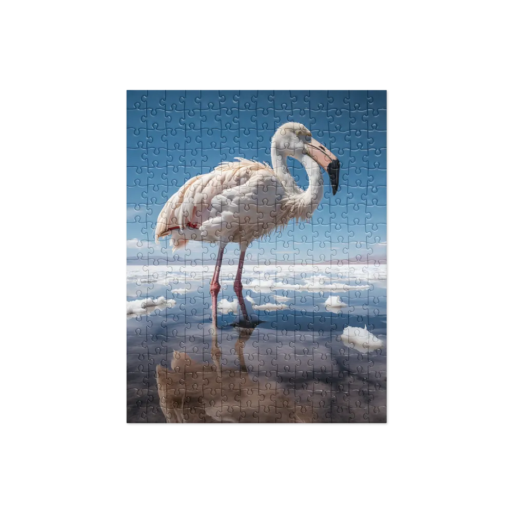 Graceful Solitude of a Flamingo | Jigsaw Puzzle | 252 pieces