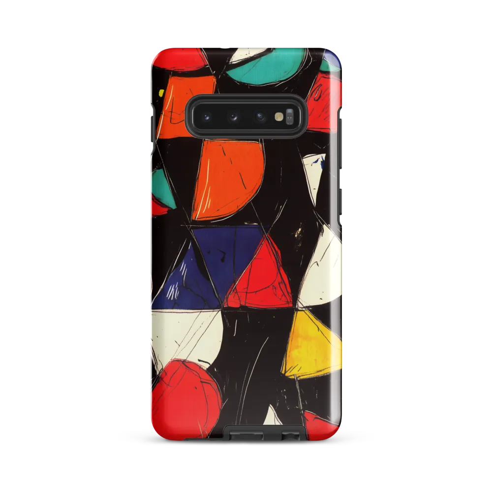 Vibrant Geometric Symphony | Phone Case |  S10 Plus | Tough Case | Glossy