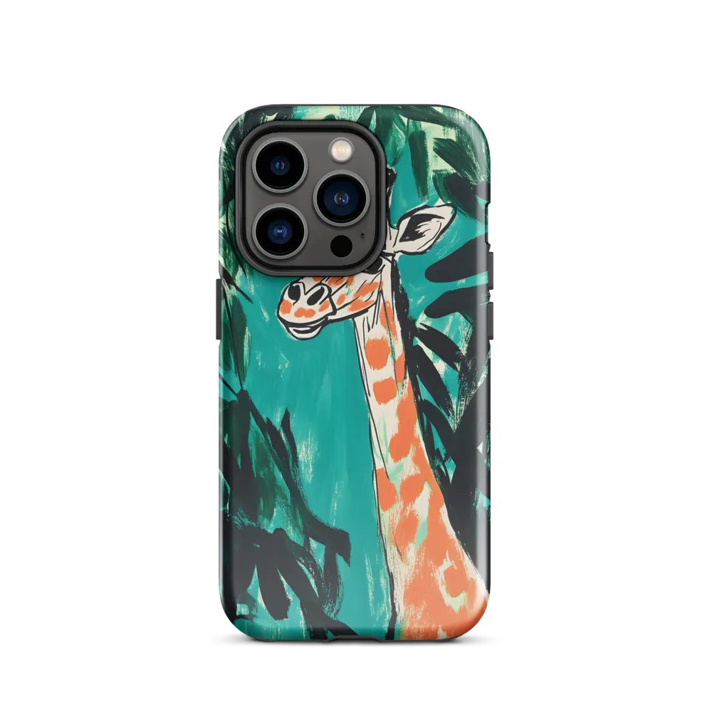 Curious Giraffe in Lush Greenery | Phone Case |  14 Pro | Tough Case | Glossy
