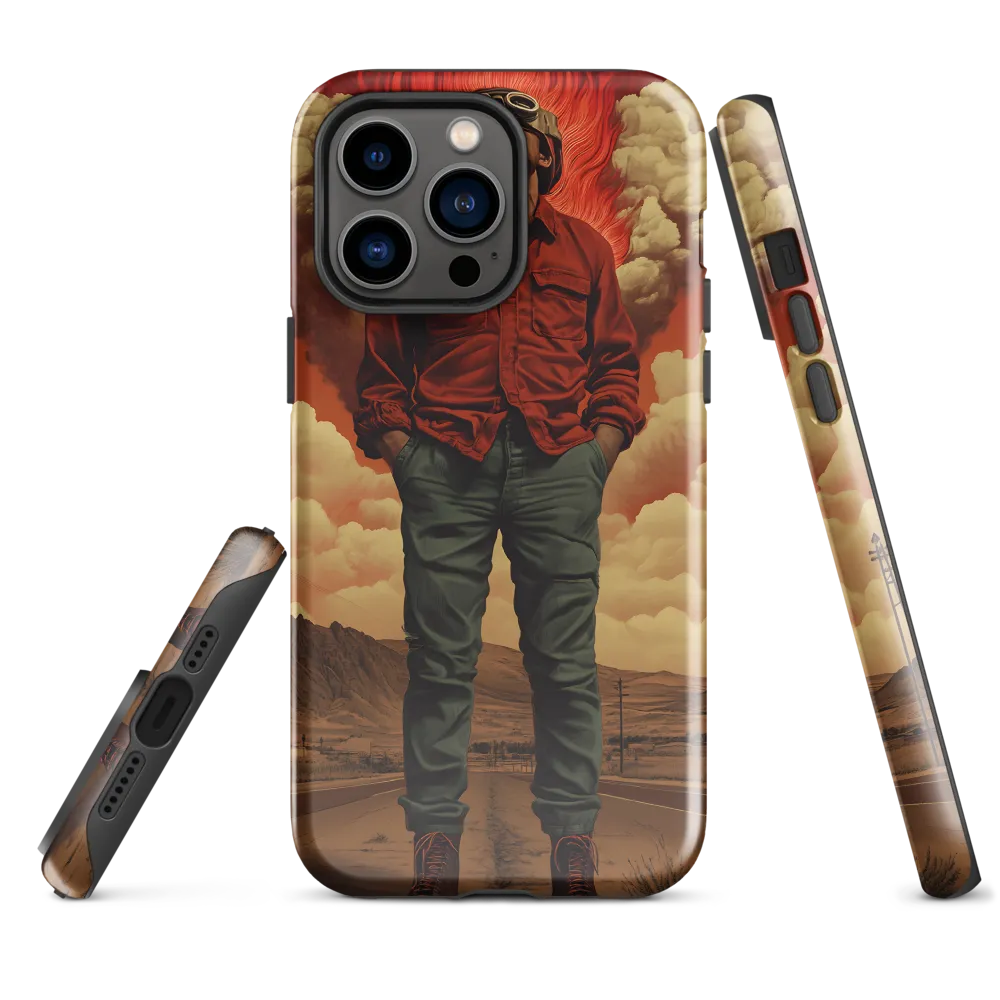 Defiant Spirit in a Surreal Landscape | Phone Case |  14 Pro Max | Tough Case | Glossy