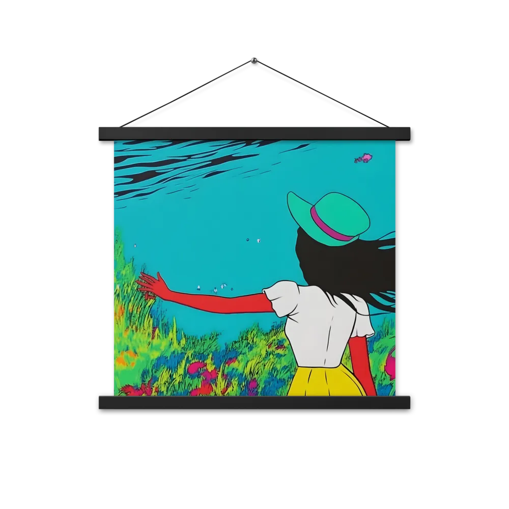 Whimsical Encounter | Poster With Black Wood Hanger | 18″×18″