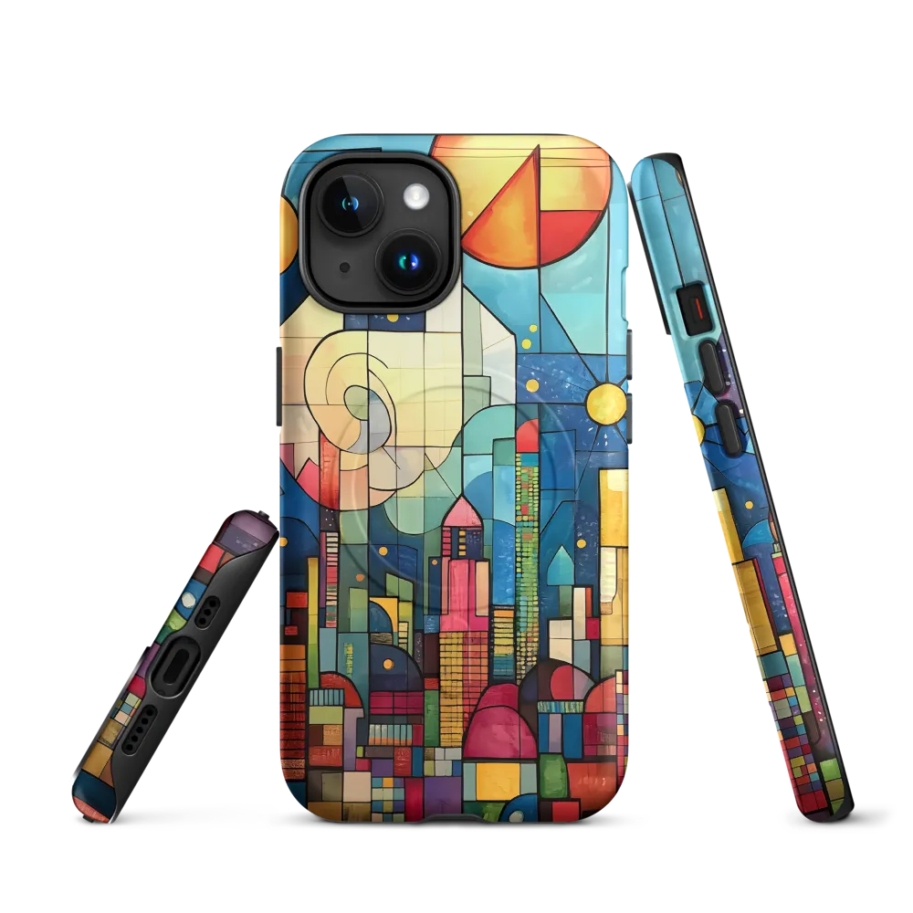 Geometric Harmony: A Vibrant Cityscape
