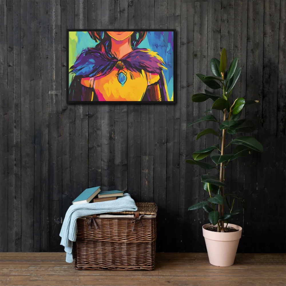 Guardian of Colors | Canvas with Black Frame | 20″×30″