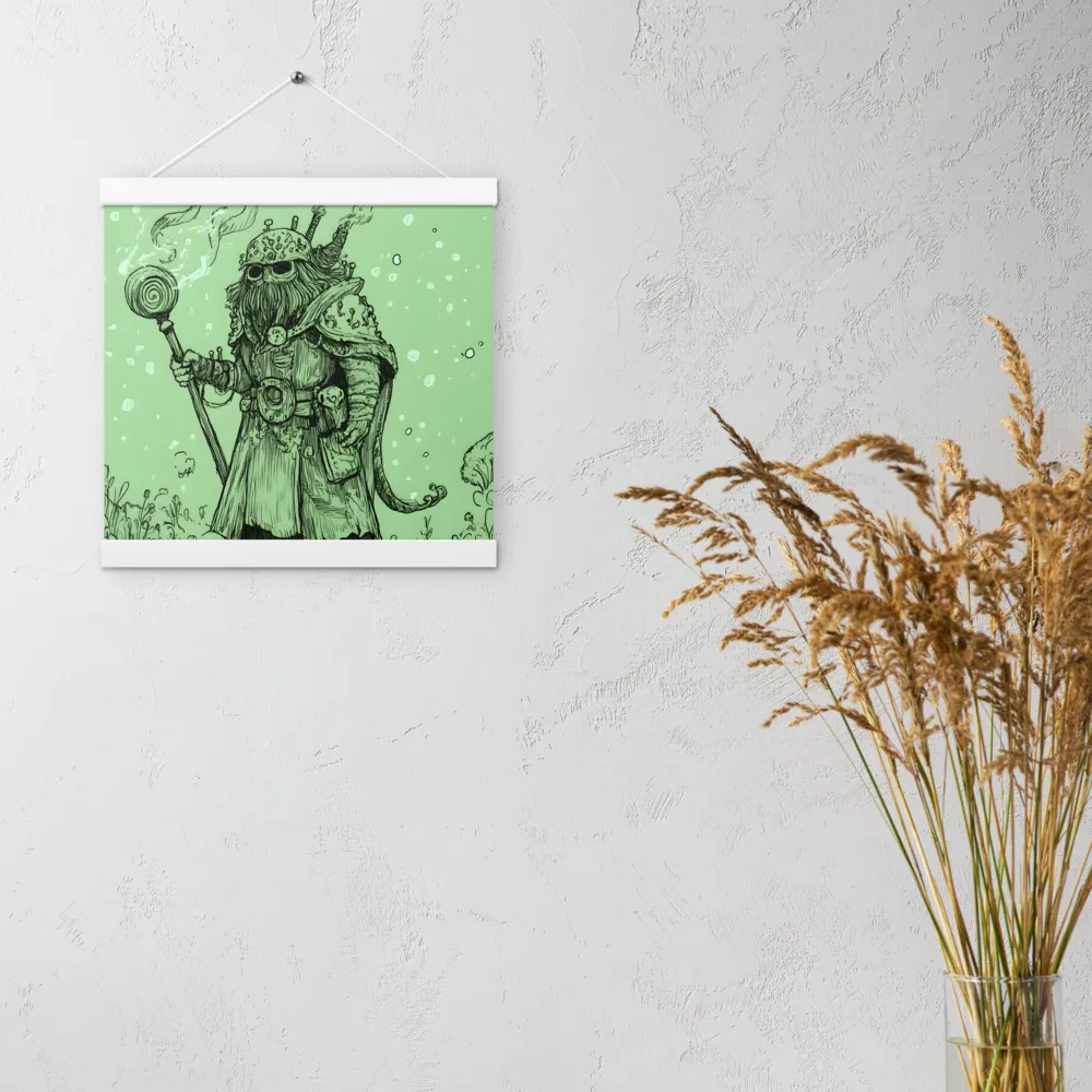 The Enigmatic Wizard | Poster With White Wood Hanger | 12″×12″