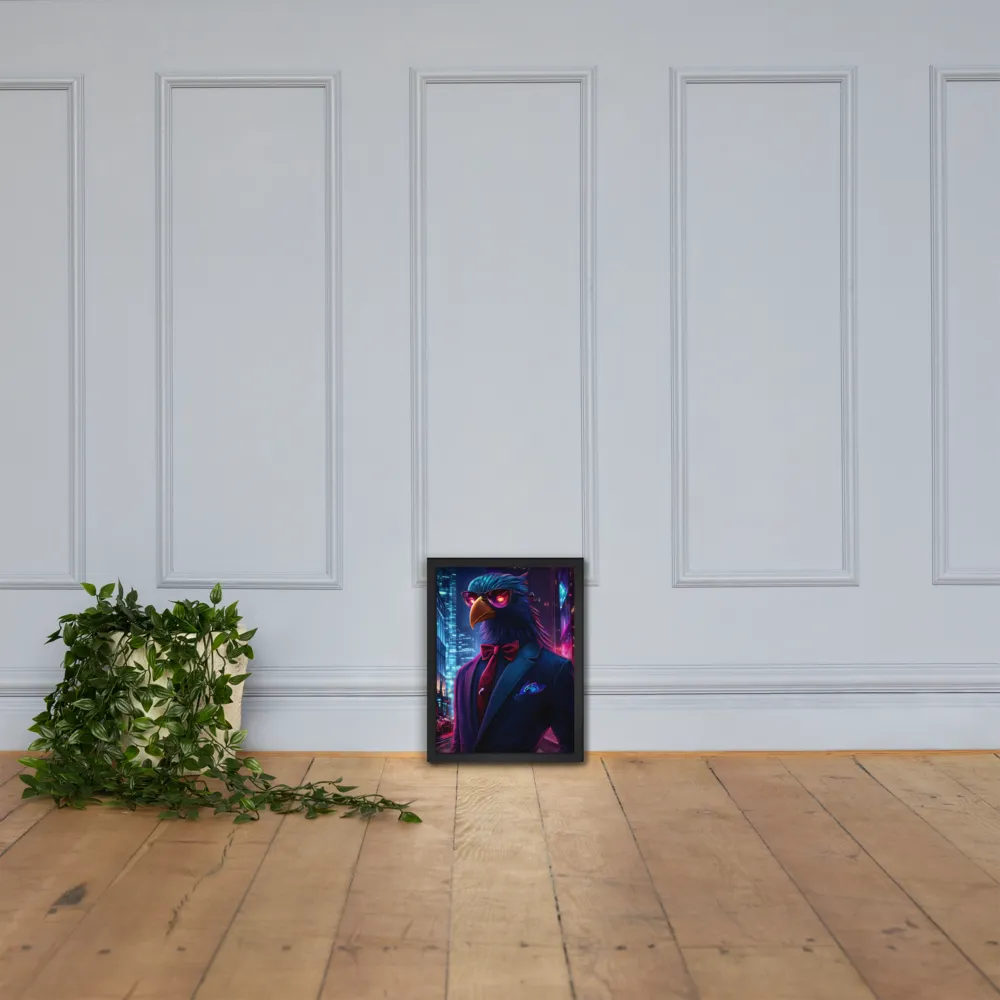 The Dapper Avian | Poster with Black Frame | 12″×16″