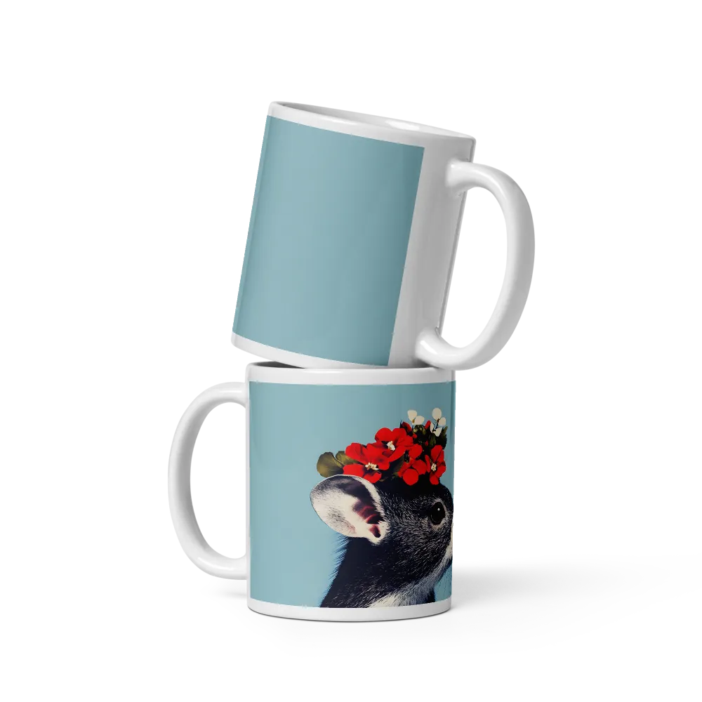 Whimsical Flora: A Mouse's Floral Crown | Mugs | Multiple Sizes & Colors