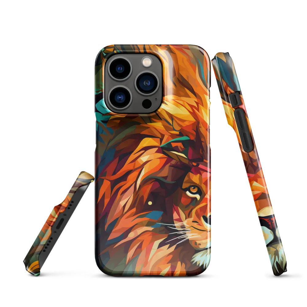 Majestic Gaze: The Polygonal Lion