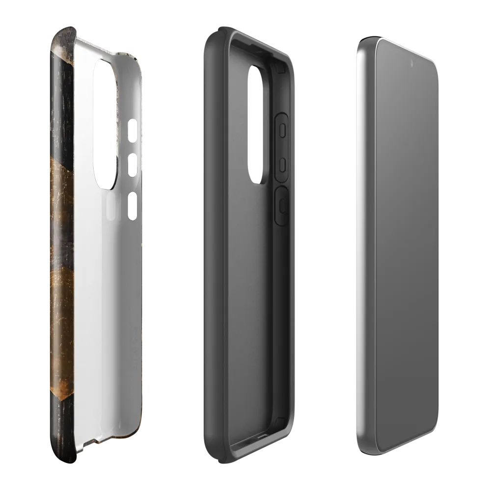 Geometric Harmony in Gold and Black | Phone Case |  S23 Plus | Tough Case | Glossy