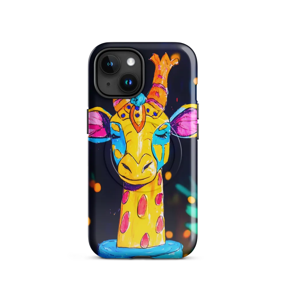 Whimsical Giraffe in Vibrant Colors