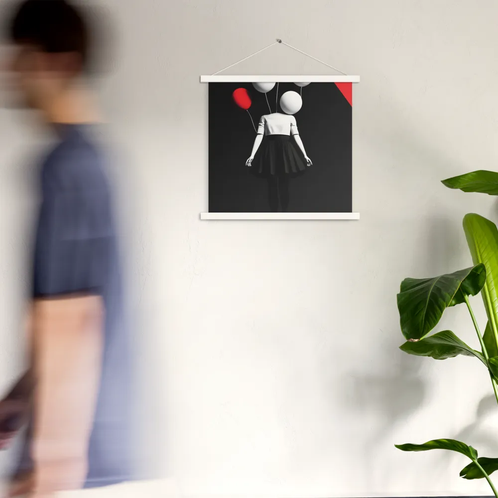Suspended in Mystery | Poster With White Wood Hanger | 18″×18″