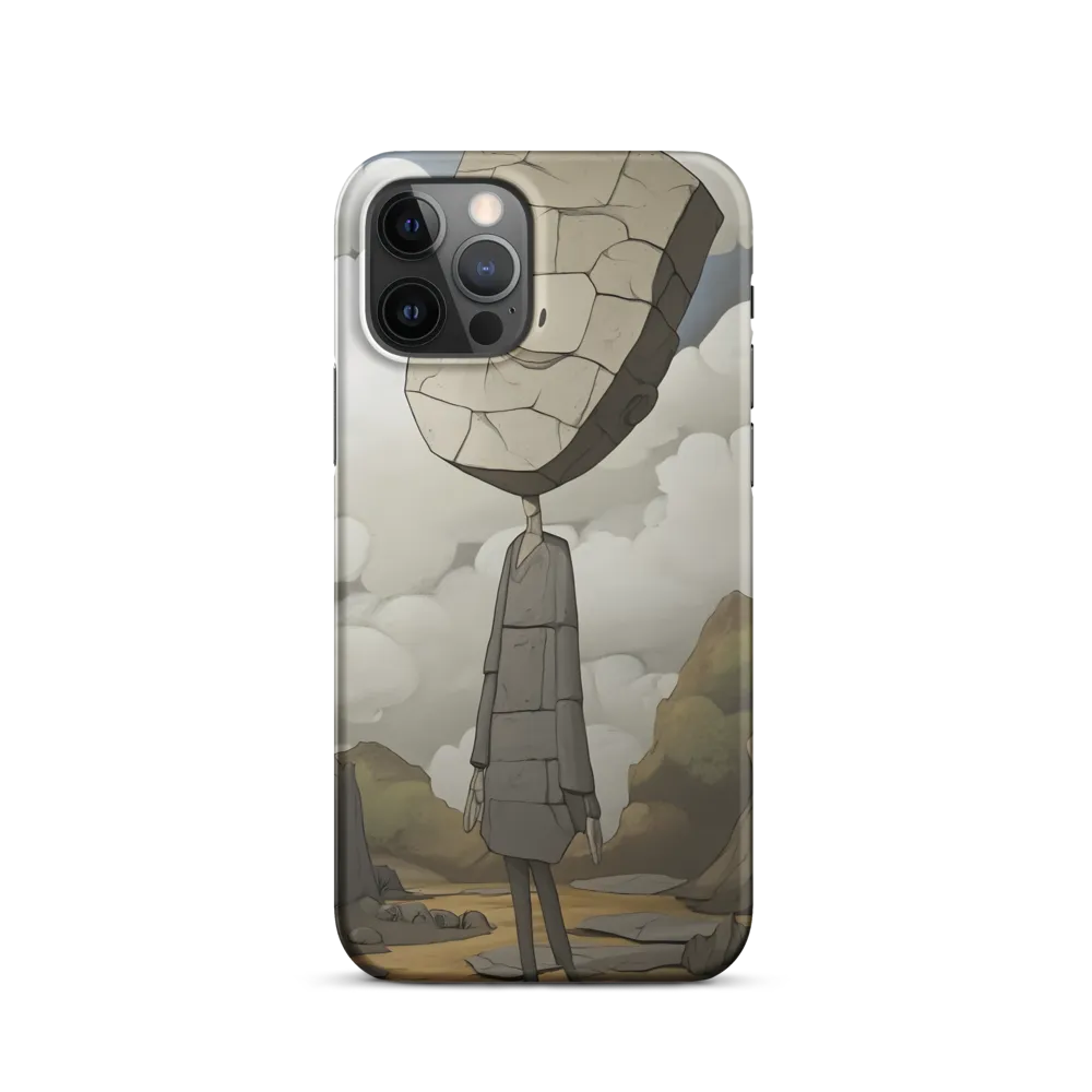 Whimsical Stone Figure in a Rocky Landscape | Phone Case |  12 Pro | Snap Case | Matte