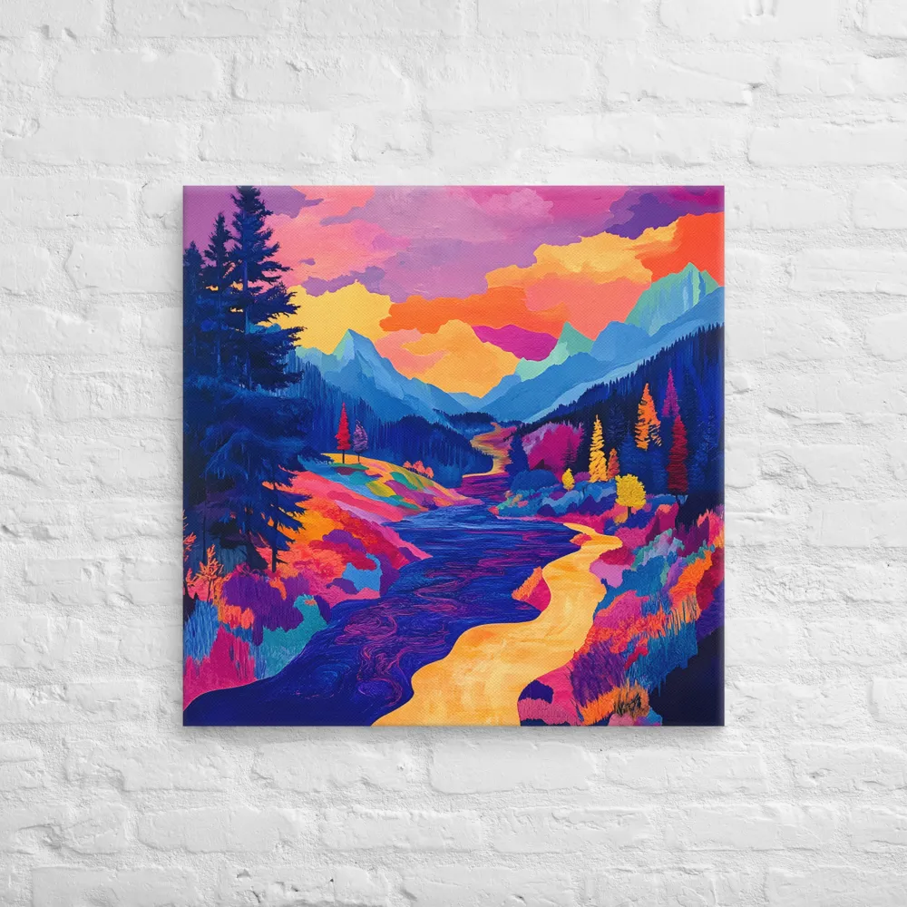 Radiant Serenity: A Surreal Landscape | Canvas | 28″×28″