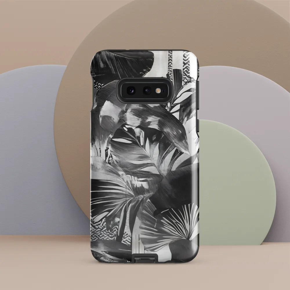 Monochrome Serenity in Tropical Foliage