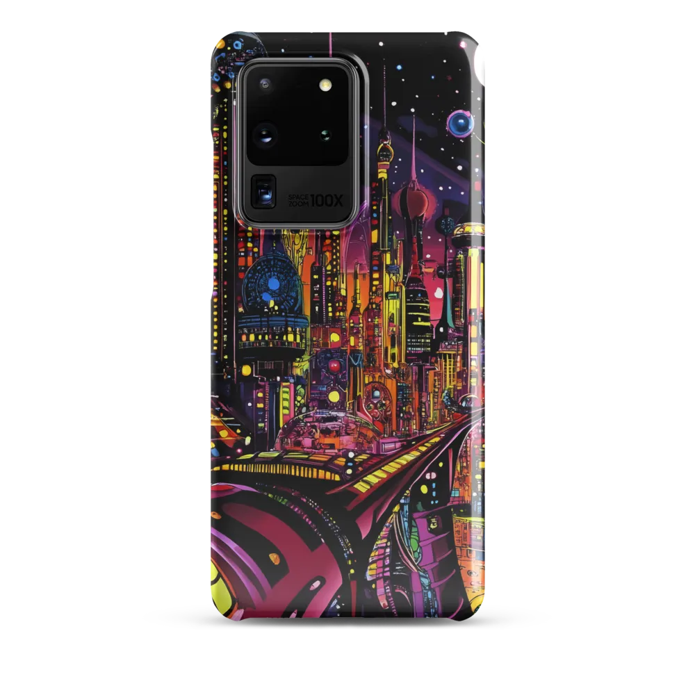 Neon Odyssey: A Journey Through Futuristic Realms | Phone Case |  S20 Ultra | Snap Case | Glossy