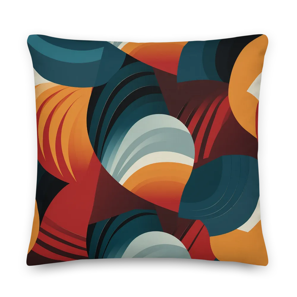 Dynamic Abstractions: A Dance of Forms and Colors | Pillow & Pillow Case | Multiple Sizes