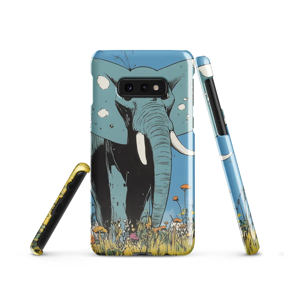 Whimsical Blue Elephant in Bloom