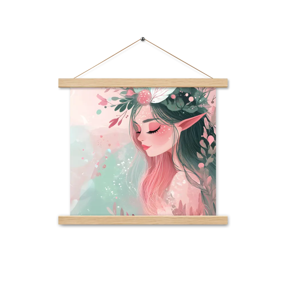 Whispers of Nature | Poster With Oak Wood Hanger | 14″×14″